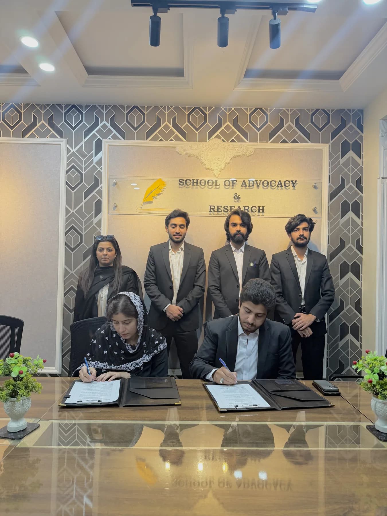 SAR team members at an institutional meeting